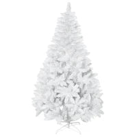 Albero di Natale Bianco con 550 Rami in PVC per Uso Interno, Ø102  x 180cm