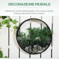 Fioriere da Balcone Set 3 Pezzi con Montaggio a Parete per Interni ed Esterni, Ф30.5x5/Ф20.5x5/Ф15.5x5 cm