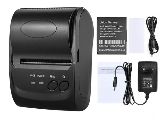 Stampante Termica Portatile Bisofice POS-5802LN 58 mm Bluetooth/USB per Ricevute, Scontrini & Ticket – Batteria 1500 mAh, ESC/POS, 203 dpi