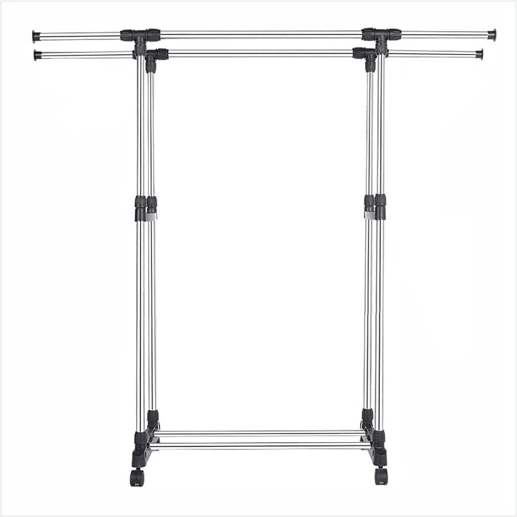 Stand appendiabiti da terra attaccapanni abiti 155 X 80 x 42mm doppio 69065