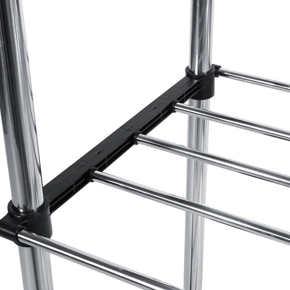 Stand appendiabiti da terra attaccapanni abiti 155 x 80 x 42mm doppio 69063