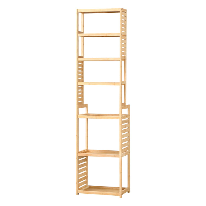 Scaffale in bambù 'Forssa' Mobile da Stoccaggio per Cucina / Bagno [en.casa]