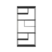 Scaffale da Terra Vehmaa in Acciaio Nero opaco 188 x 85 x 35 cm [en.casa]