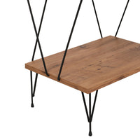 Scaffale da Terra Boden a 6 Piani 164 x 46 x 30 cm Effetto Legno / Nero [en.casa]