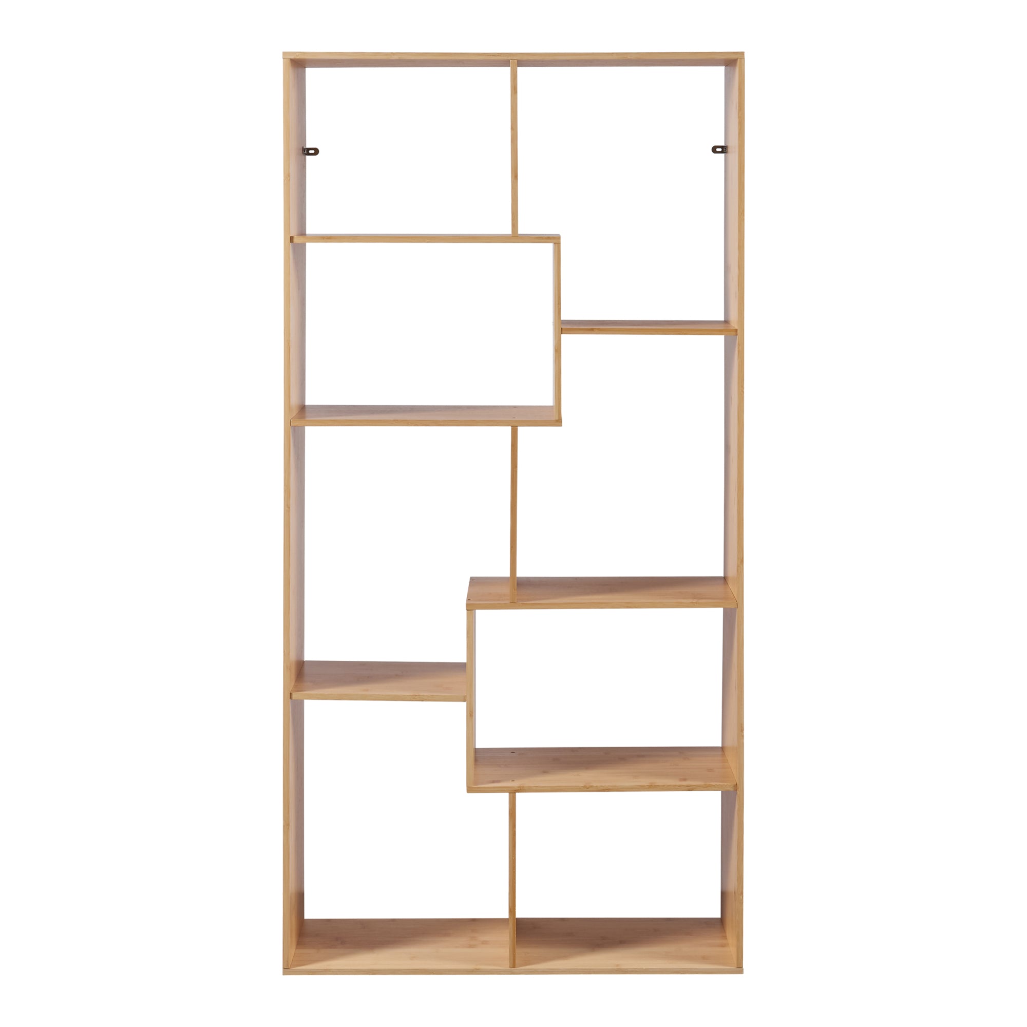 Libreria Hå in Bambù color Naturale con 8 Scomparti 160x80x30 cm [en.casa]