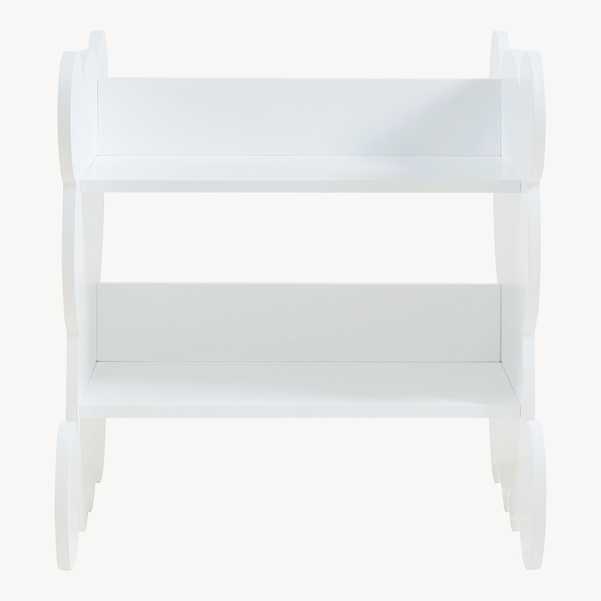 Scaffale Tårnby per Cameretta Libreria Bassa a 2 Ripiani 60x56x56 cm Design Orsacchiotto - Bianco [en.casa]