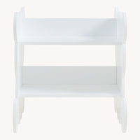 Scaffale Tårnby per Cameretta Libreria Bassa a 2 Ripiani 60x56x56 cm Design Orsacchiotto - Bianco [en.casa]