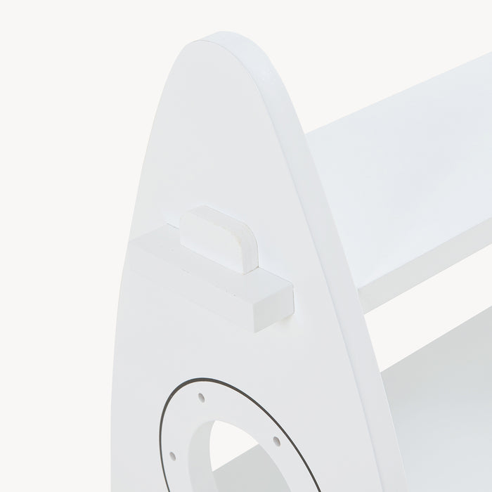 Scaffale Tårnby per Cameretta Libreria Bassa a 3 Ripiani 70x55x25 cm Design Razzo - Bianco [en.casa]