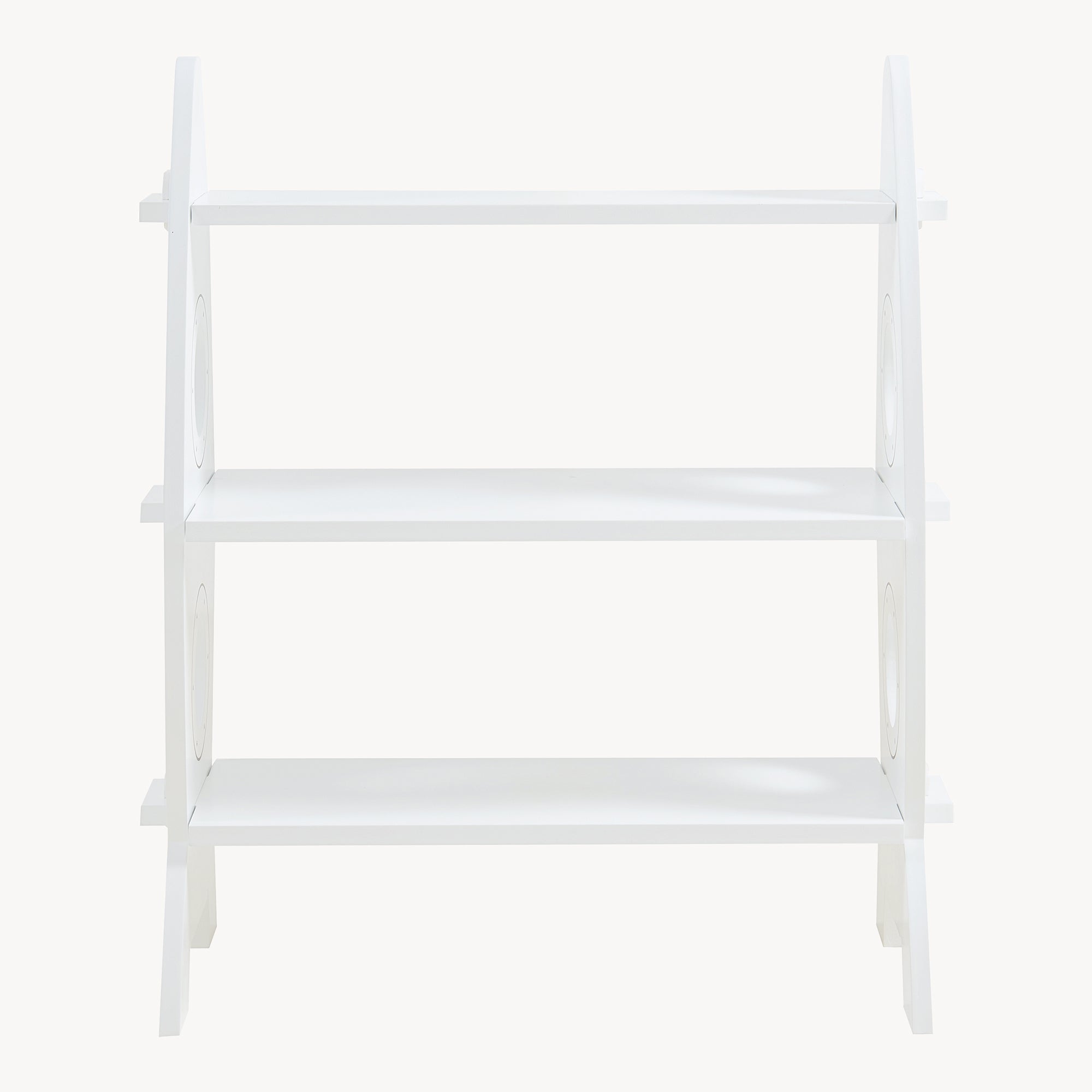 Scaffale Tårnby per Cameretta Libreria Bassa a 3 Ripiani 70x55x25 cm Design Razzo - Bianco [en.casa]