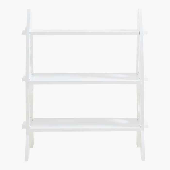 Scaffale Tårnby per Cameretta Libreria Bassa a 3 Ripiani 70x55x25 cm Design Razzo - Bianco [en.casa]