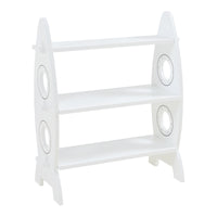 Scaffale Tårnby per Cameretta Libreria Bassa a 3 Ripiani 70x55x25 cm Design Razzo - Bianco [en.casa]