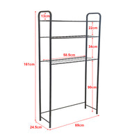 Sovrastruttura 'Nordborg' per Lavatrice Scaffale Salvaspazio - Metallo, Nero [en.casa]