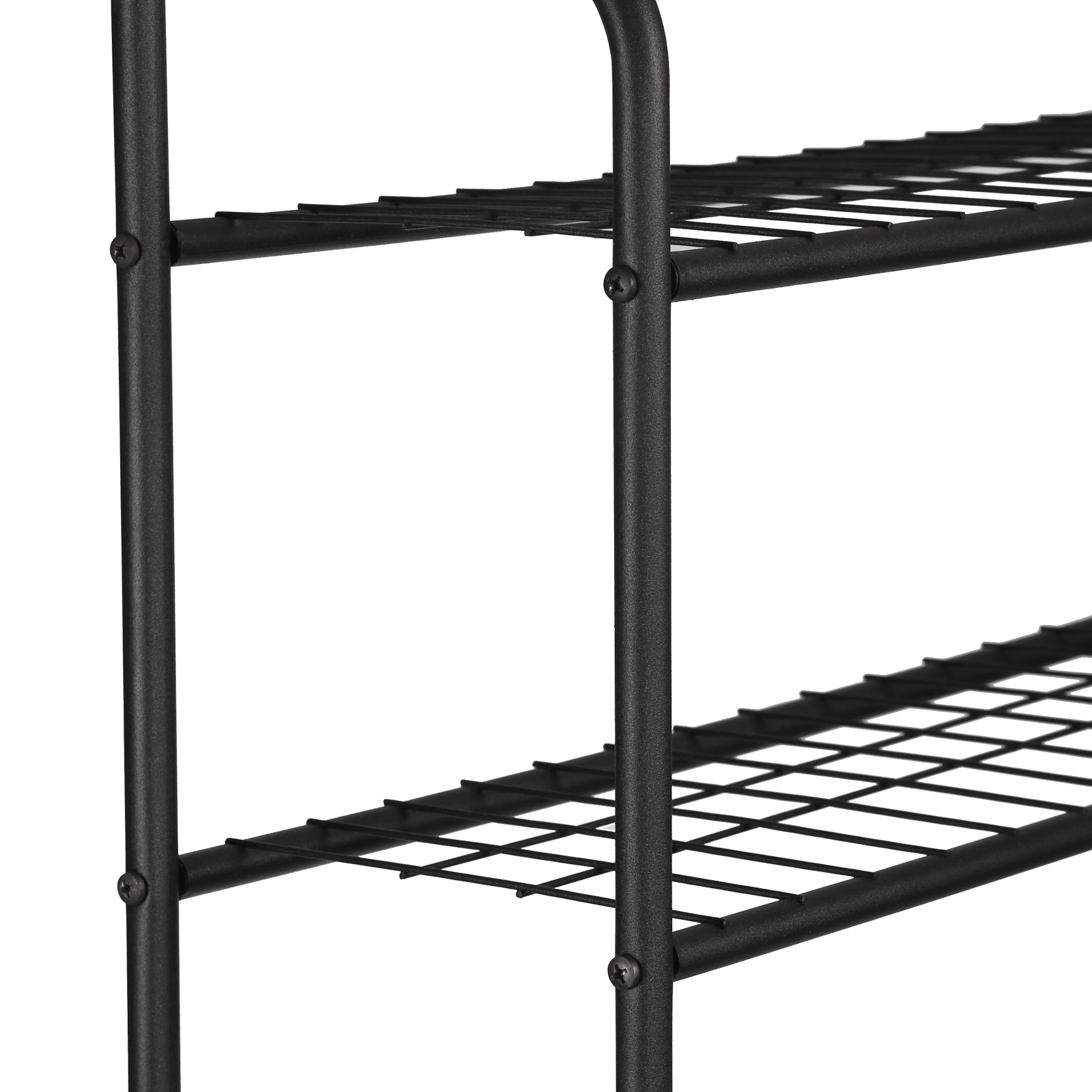 Sovrastruttura 'Nordborg' per Lavatrice Scaffale Salvaspazio - Metallo, Nero [en.casa]