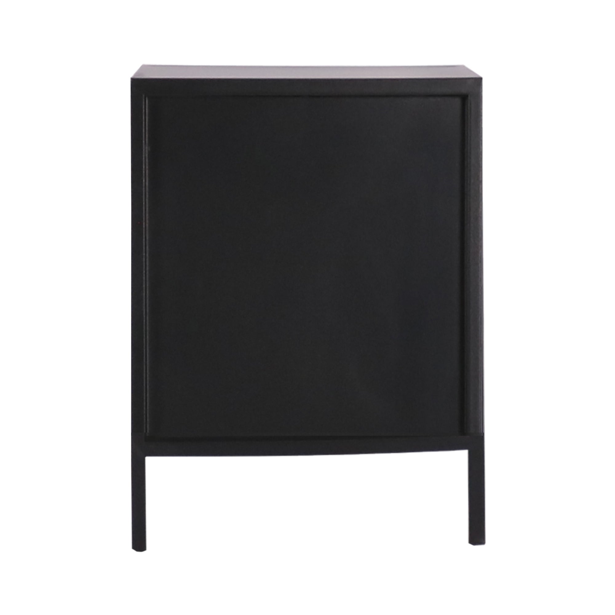 Tavolino Akaa con Scomparto Aperto Arcuato 52 x 35 x 35 cm Nero [en.casa]