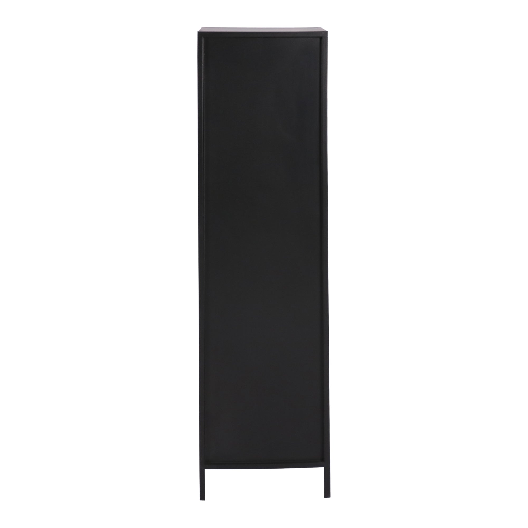 Scaffale Akaa con Scomparti Aperti Arcuati 133 x 35 x 35 cm Nero [en.casa]