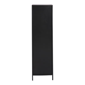 Scaffale Akaa con Scomparti Aperti Arcuati 133 x 35 x 35 cm Nero [en.casa]