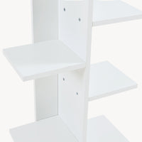 Scaffale da Terra Rødekro Libreria Mobile Espositore a 9 Piani da Appoggio 122x40x20 cm Bianco [en.casa]