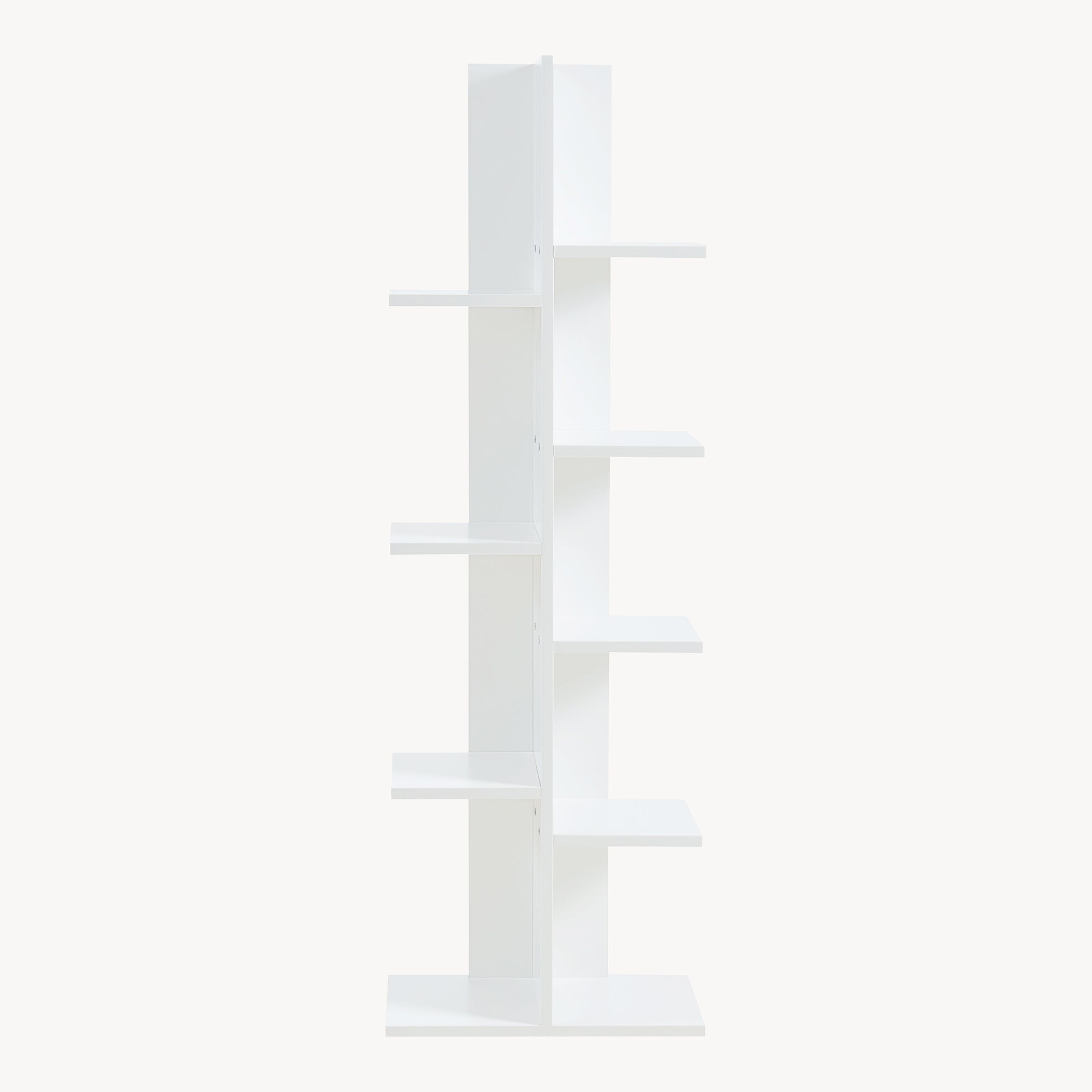 Scaffale da Terra Rødekro Libreria Mobile Espositore a 9 Piani da Appoggio 122x40x20 cm Bianco [en.casa]