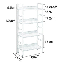 Libreria verticale in metallo rovere chiaro bianco 19_0000396