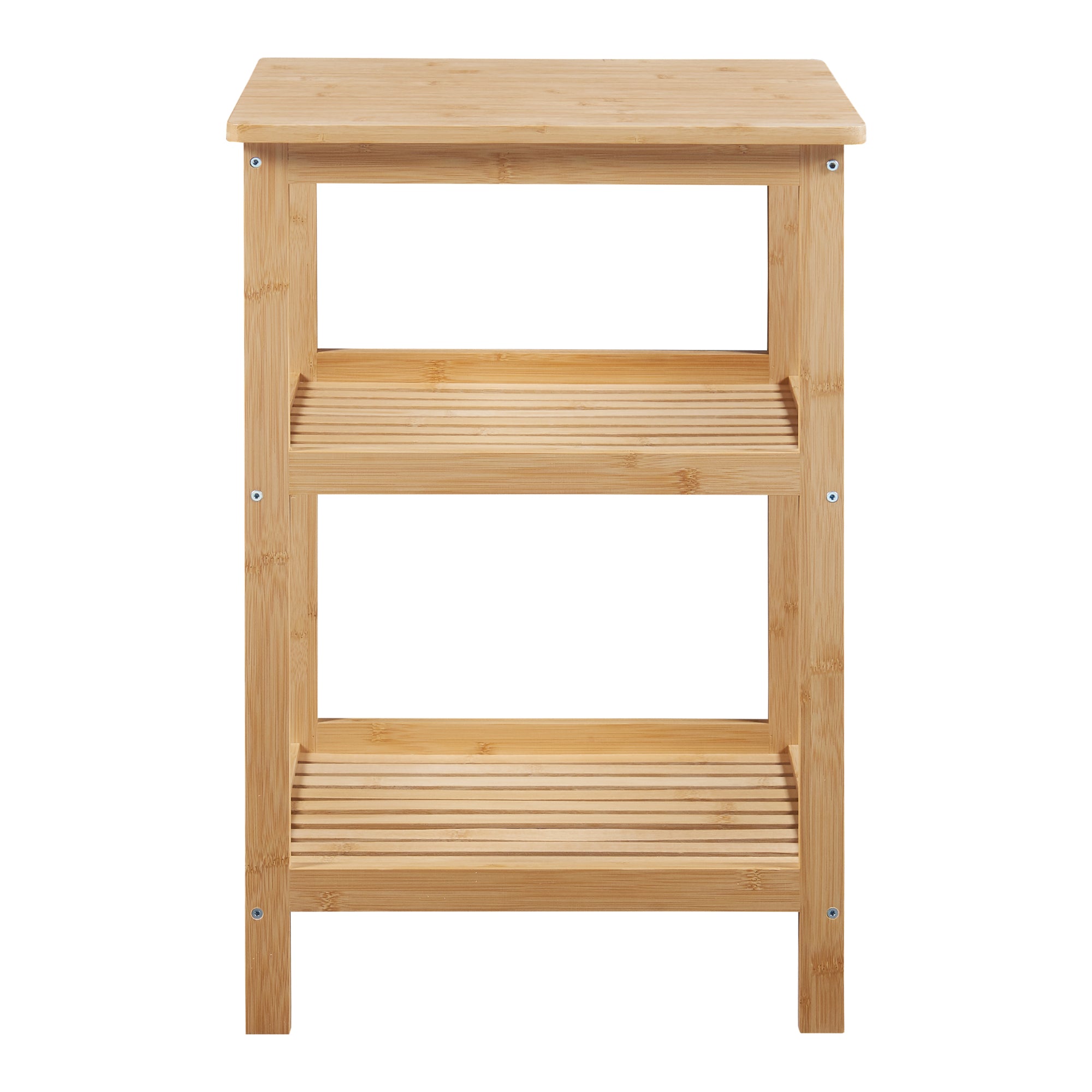 Scaffale Basso 'Ikerasak' in bambù con 3 Livelli Portaoggetti [en.casa]