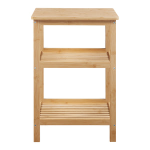 Scaffale Basso 'Ikerasak' in bambù con 3 Livelli Portaoggetti [en.casa]