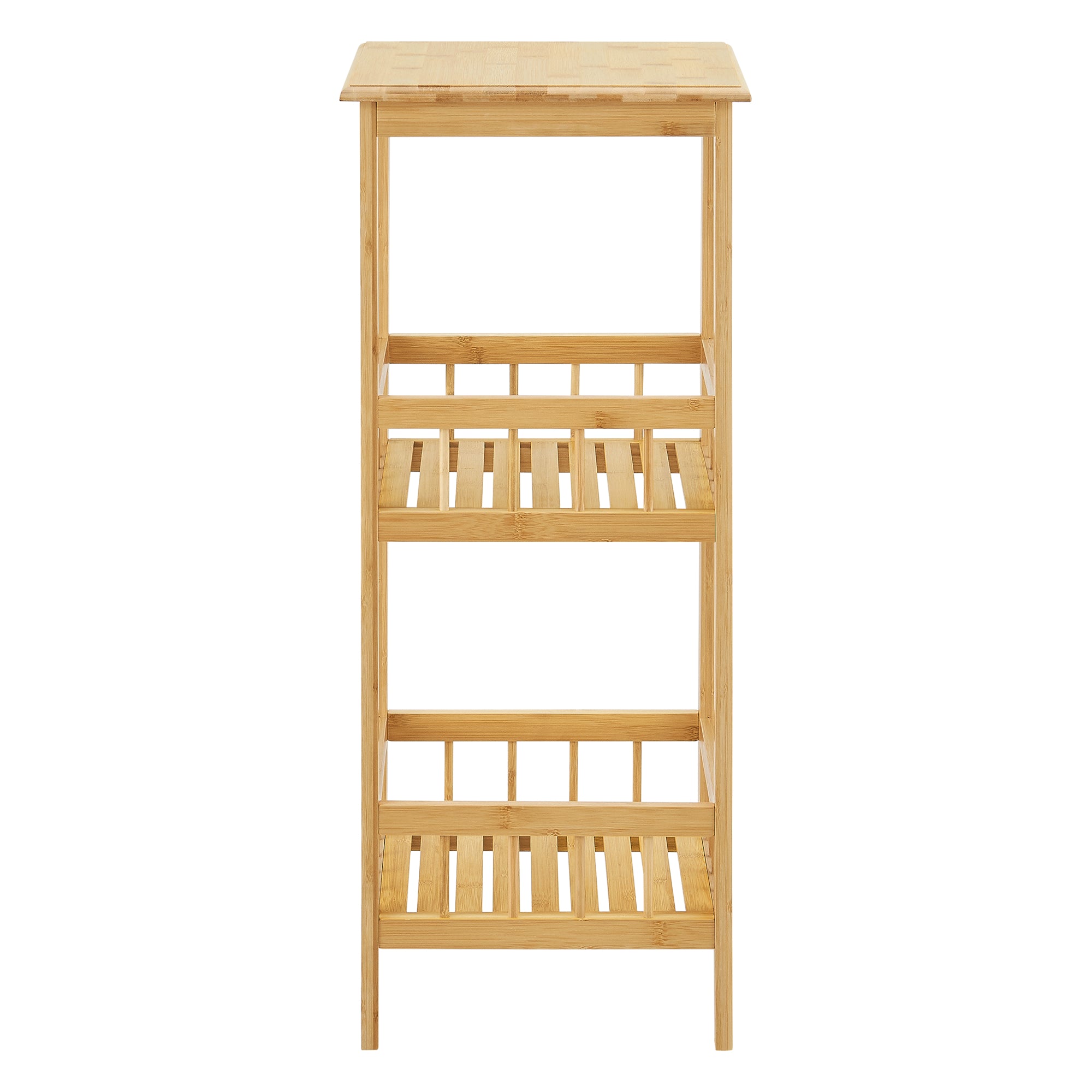 Scaffale in Bambù 'Pyhäjärvi' a 3 Ripiani Portaoggetti Portapiante- color Naturale [en.casa]