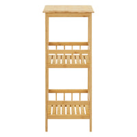 Scaffale in Bambù 'Pyhäjärvi' a 3 Ripiani Portaoggetti Portapiante- color Naturale [en.casa]