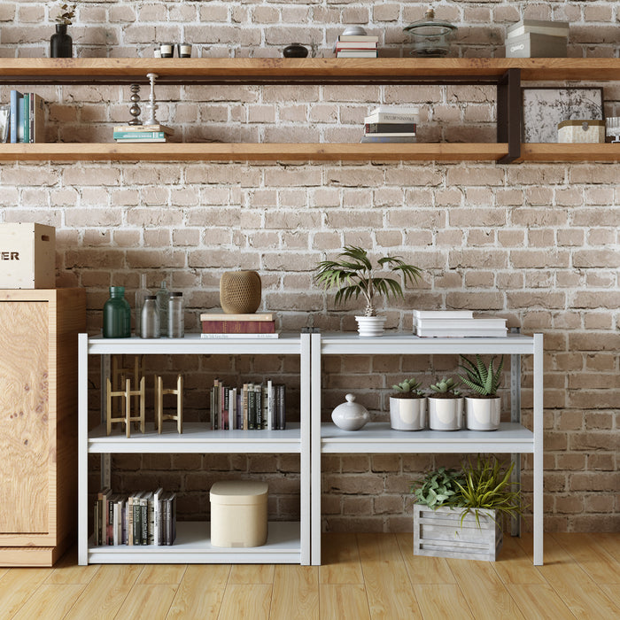 Scaffale Industriale Austrheim in Acciaio 183 x 90 x 40 cm Bianco [en.casa]