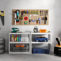 Scaffale Industriale Austrheim in Acciaio 183 x 90 x 40 cm Bianco [en.casa]