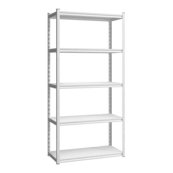 Scaffale Industriale Austrheim in Acciaio 183 x 90 x 40 cm Bianco [en.casa]