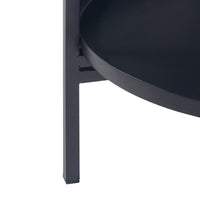 Portavasi Tuusula con 2 Sottovasi Portapiante in Metallo Nero 54 x 25 cm [en.casa]