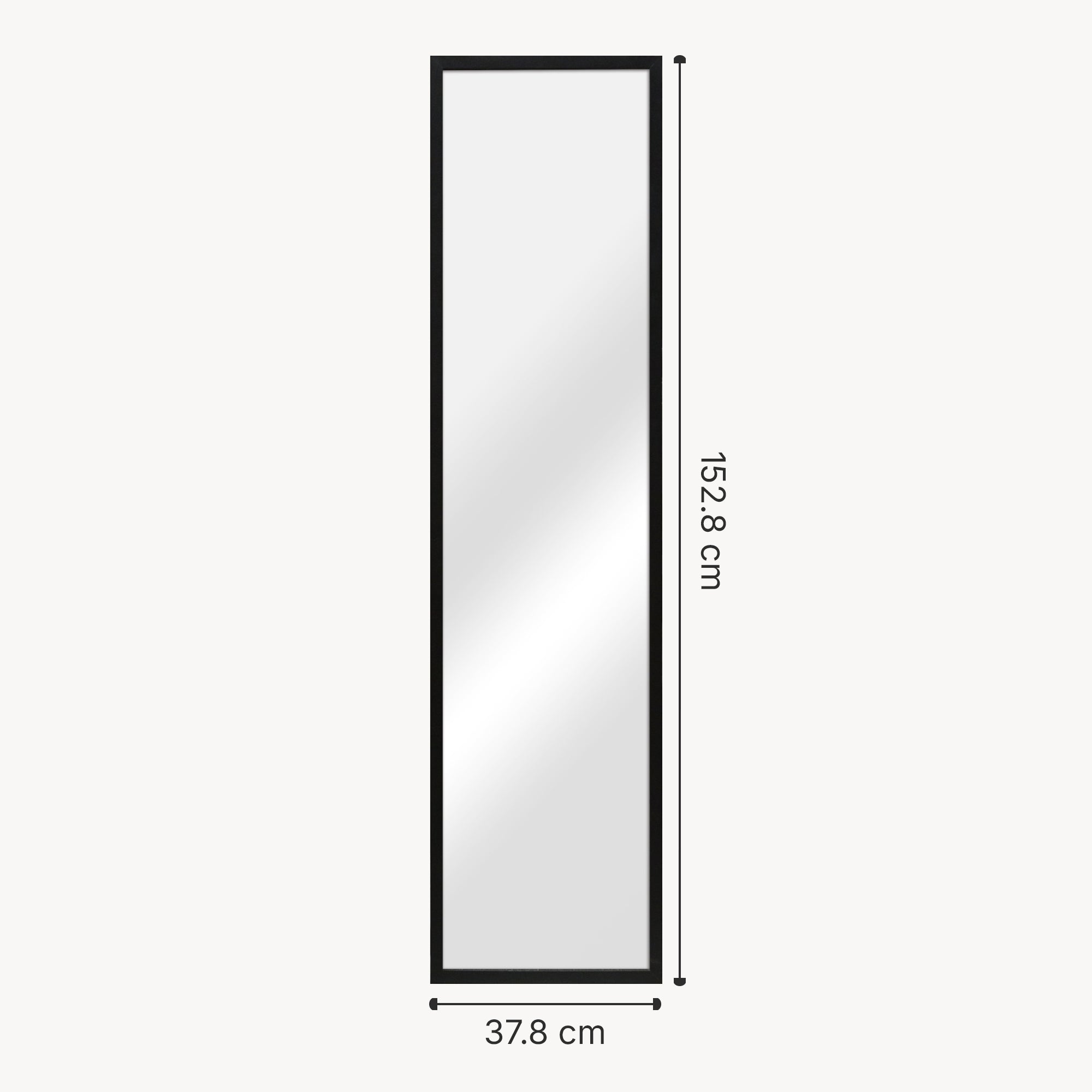 Specchio da Terra 'Giovinazzo' a Figura Intera 150 x 35 cm Cornice in MDF - Nero [en.casa]
