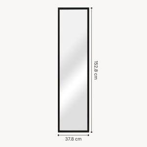 Specchio da Terra 'Giovinazzo' a Figura Intera 150 x 35 cm Cornice in MDF - Nero [en.casa]