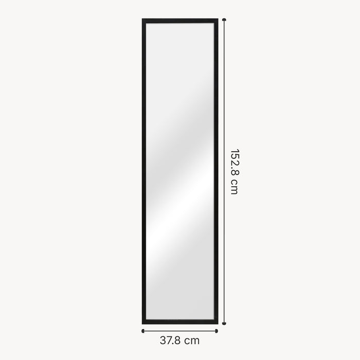 Specchio da Terra 'Giovinazzo' a Figura Intera 150 x 35 cm Cornice in MDF - Nero [en.casa]