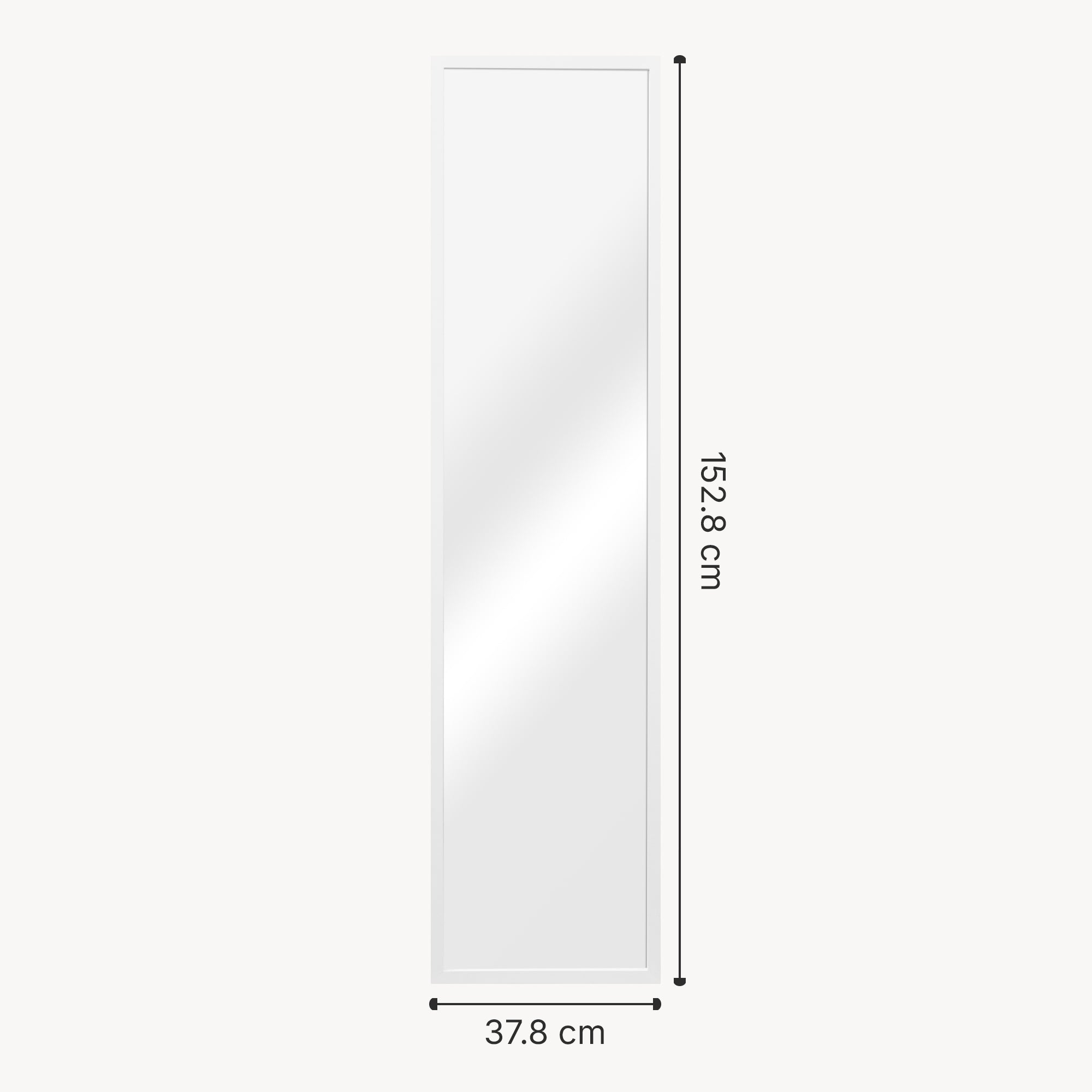 Specchio da Terra 'Giovinazzo' a Figura Intera 150 x 35 cm Cornice in MDF - Bianco [en.casa]