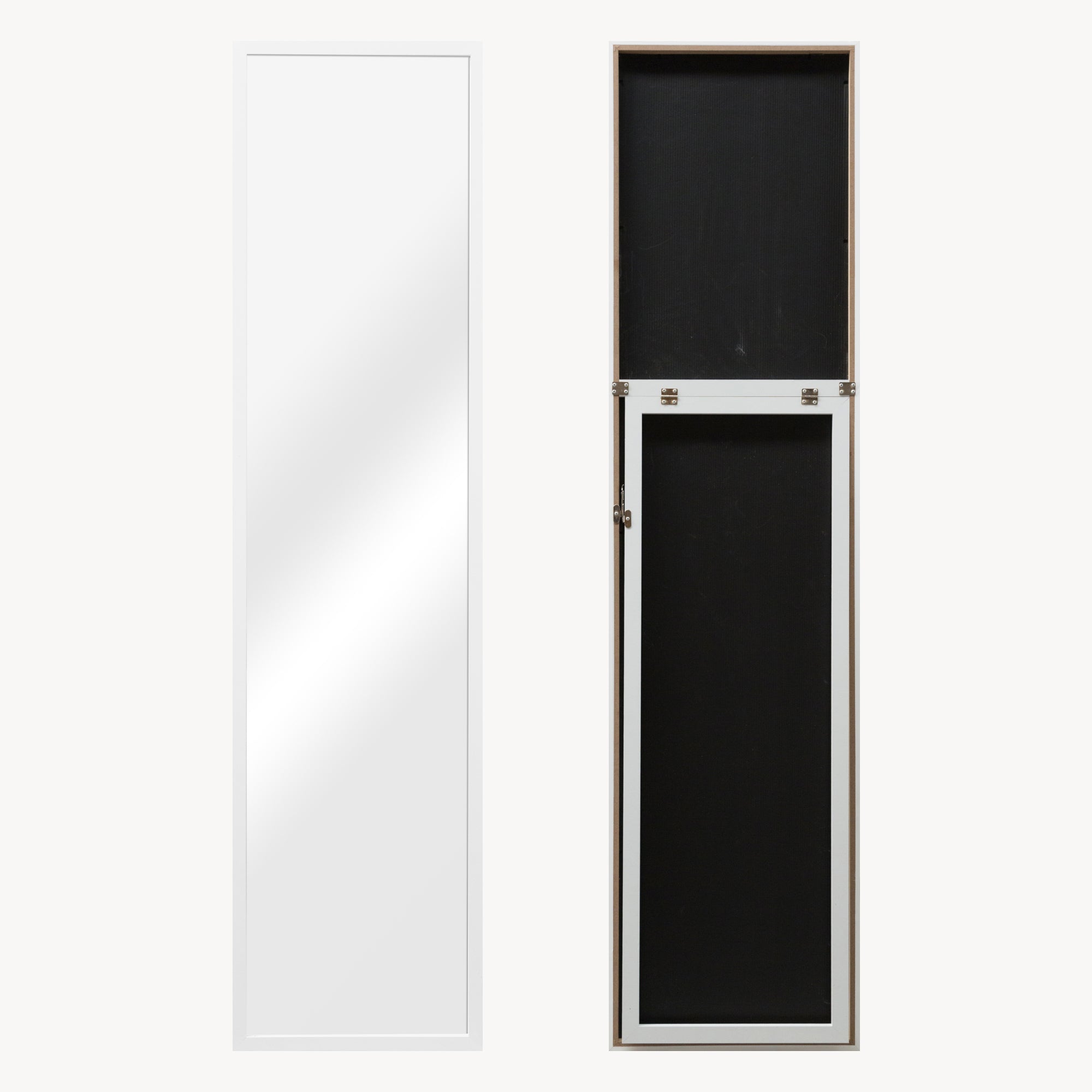 Specchio da Terra 'Giovinazzo' a Figura Intera 150 x 35 cm Cornice in MDF - Bianco [en.casa]