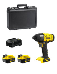 Stanley fatmax v20 avvitatore a impulsi stanley fatmax sfmcf800m2k (2 x 4,0 ah + caricabatteria + valigetta) 8435587920038