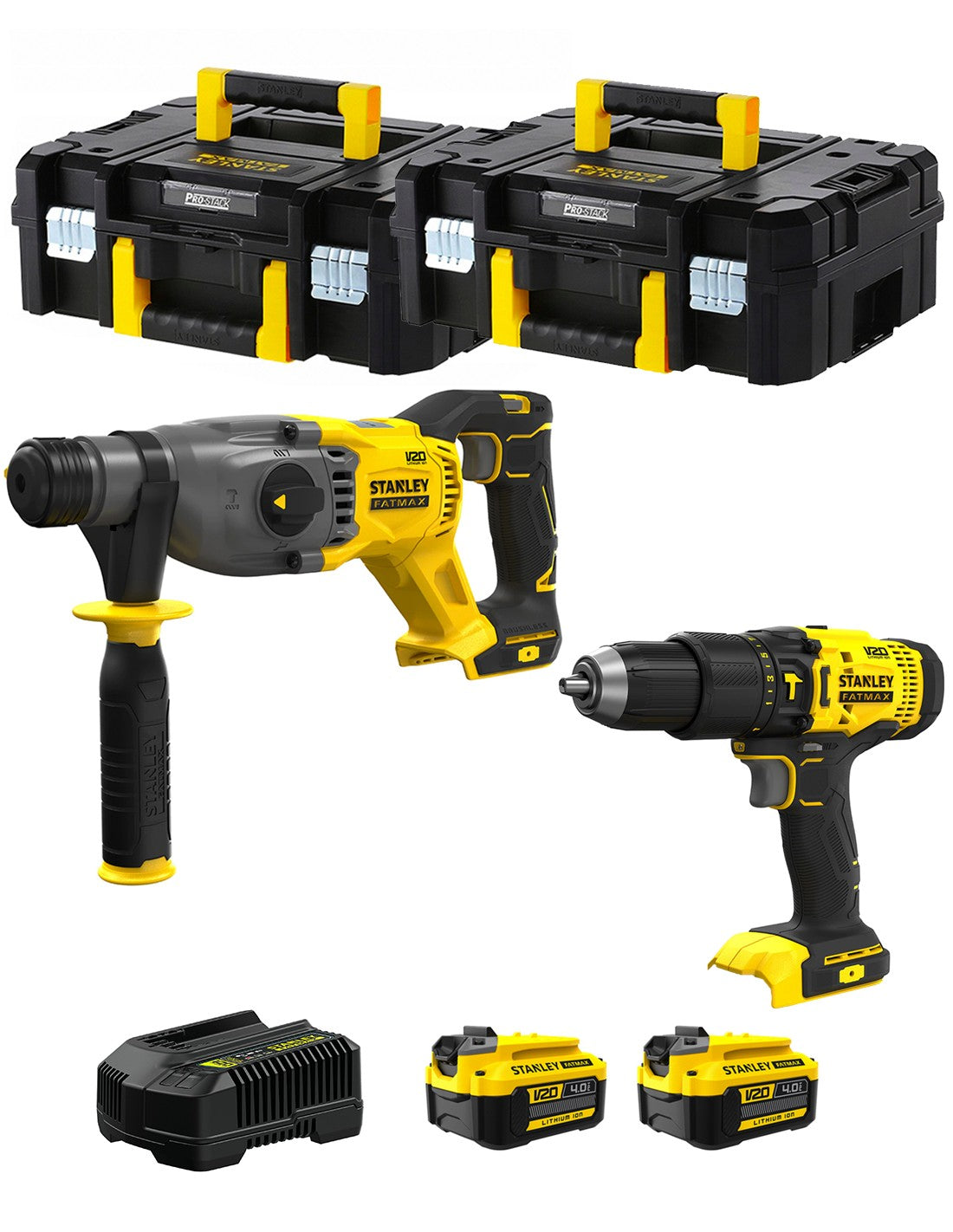 Stanley fatmax v20 stanley fatmax kit svk201 (sfmch900 + sfmcd711 +.. 8435587919308