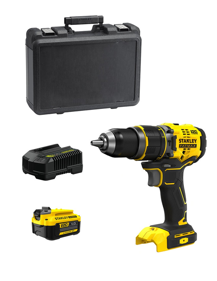 Stanley fatmax v20 trapano a percussione stanley fatmax sfmcd721m1k (1 x 4,0 ah + caricabatteria + valigetta) 8435587912880