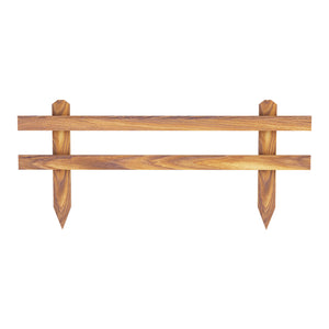 Bordure da Giardino 'Krölpa' in Set da 2 Pezzi Bordo per Aiuole Bordo per Prato in Legno di Pino 2x 100 cm - color