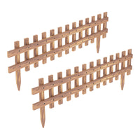 Bordura da Giardino 'Züschen' in Set da 2 Pezzi Bordo per Aiuola in Legno di Pino 2 Bordi per Prato 2x 117 cm - color