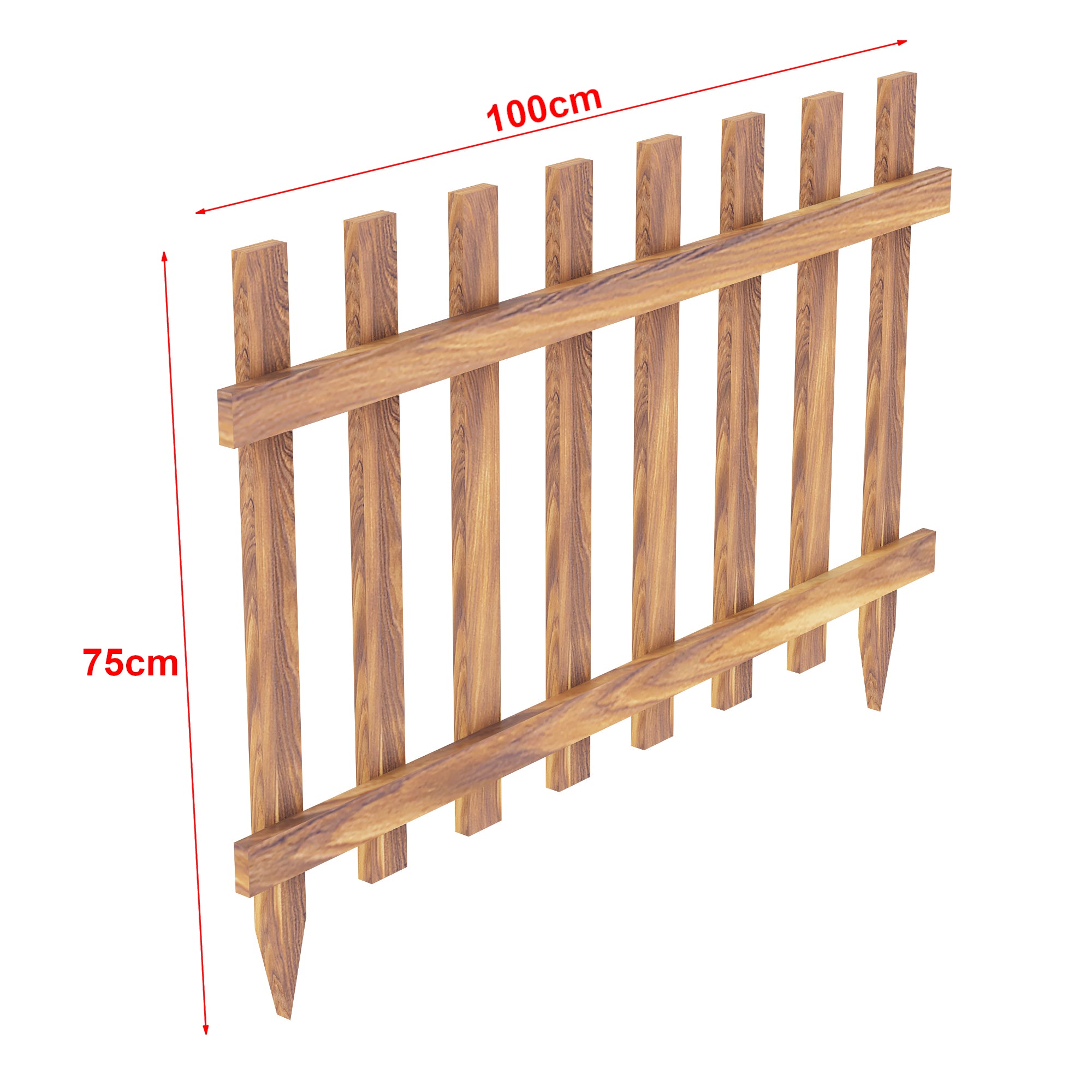 Bordura da Giardino 'Bindow' in Set da 2 Pezzi Bordatura Alta 75 cm Lunga 100 cm Bordura per Aiuola Bordo per Prato in