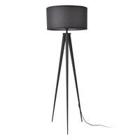 Lampada da Terra in Stile Treppiedi con Base in Metallo e Paralume Cilindrico in Tessuto E27 60W Piantana Tripode -