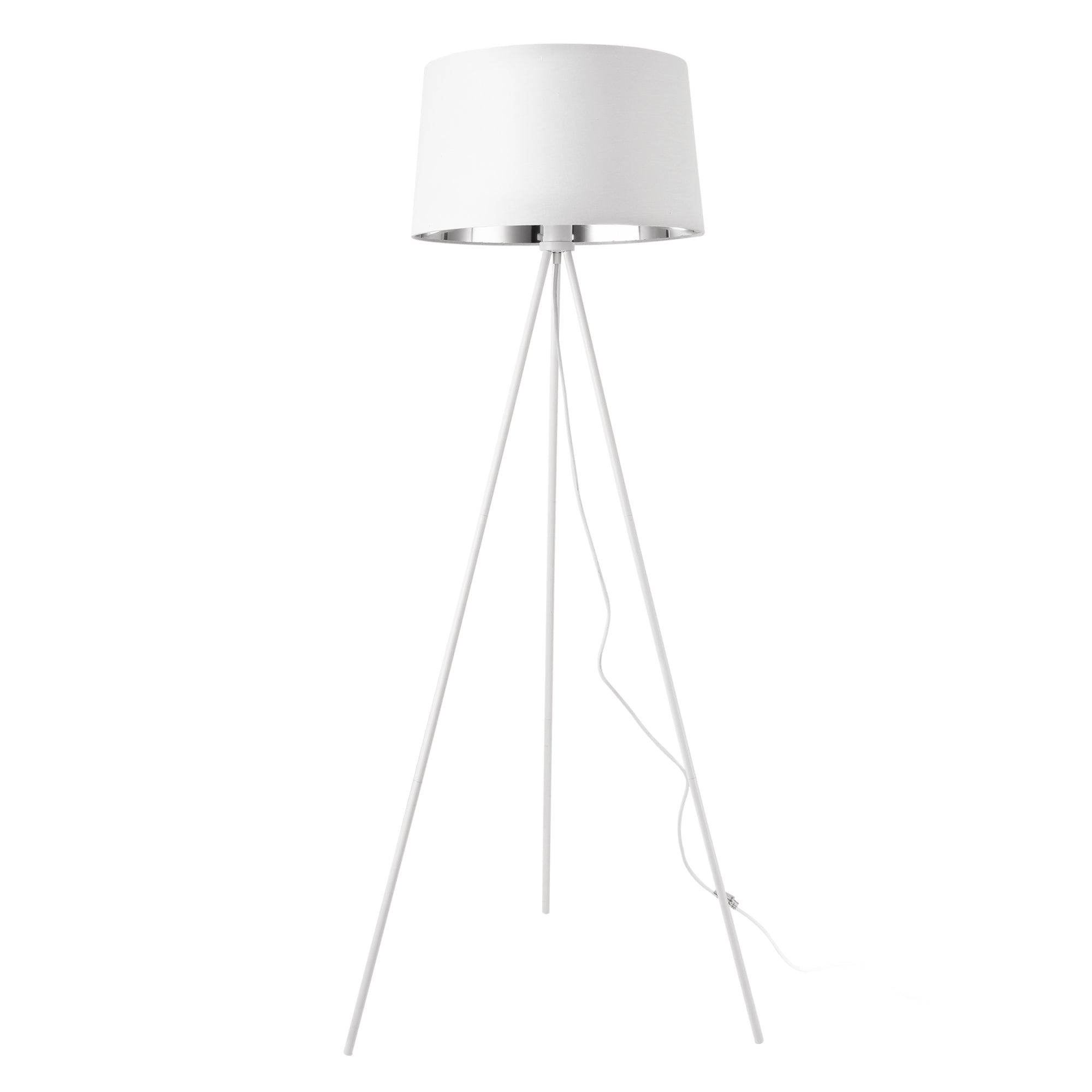 Lampada da Terra Manchester a Treppiede con Paralume Conico - Bianco lux.pro