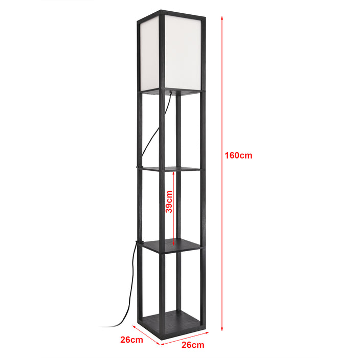 Lampada a Scaffale Stapleford con Paralume Quadrato Bianco - lux.pro
