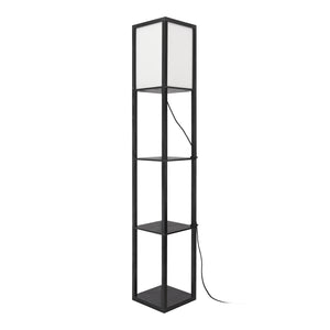 Lampada a Scaffale Stapleford con Paralume Quadrato Bianco - lux.pro