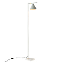 Lampada da Terra Leicester con Paralume Conico e Base in Marmo - Grigio Chiaro lux.pro