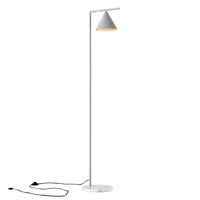Lampada da Terra Leicester con Paralume Conico e Base in Marmo - Grigio Chiaro lux.pro