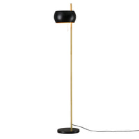 Lampada da Terra 'Luton' con Interruttore a Tirante - Piantana in Metallo in color Oro/Nero [lux.pro]