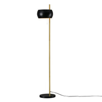 Lampada da Terra 'Luton' con Interruttore a Tirante - Piantana in Metallo in color Oro/Nero [lux.pro]